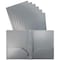 Better Office Products 2 Pocket Heavyweight Plastic Folder Portfolio With Prongs, Letter Size, Gray, 24PK 86623 - alternate 1